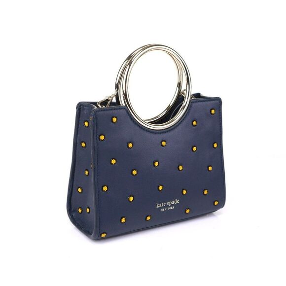 NWT Kate Spade White Rock Road PANTHER Sam polka dot small - Picture 7 of 13